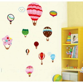 Travelling By Balloon Wall Sticker